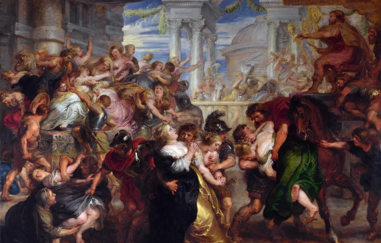 Photo wallpaper picture, Peter Paul Rubens, mythology, Pieter Paul Rubens, The Rape Of The Sabines