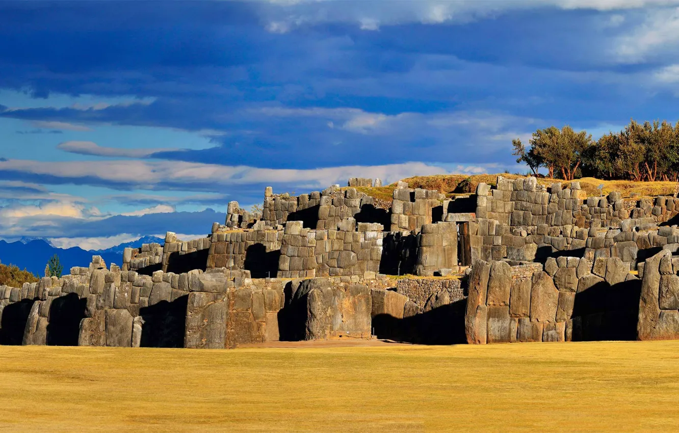 Photo wallpaper fortress, Peru, Cusco, Sacsayhuaman