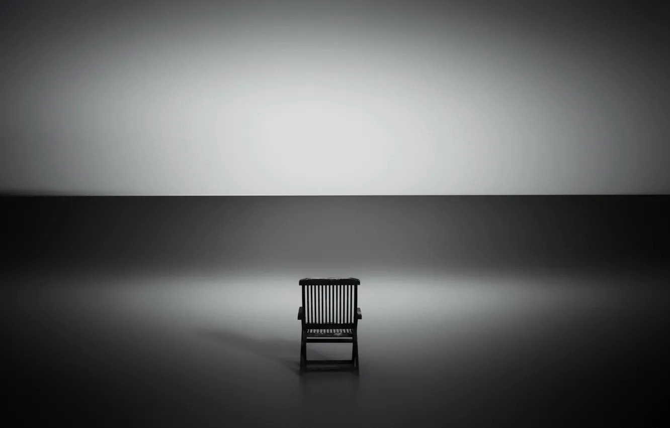 Photo wallpaper light, shadow, chair