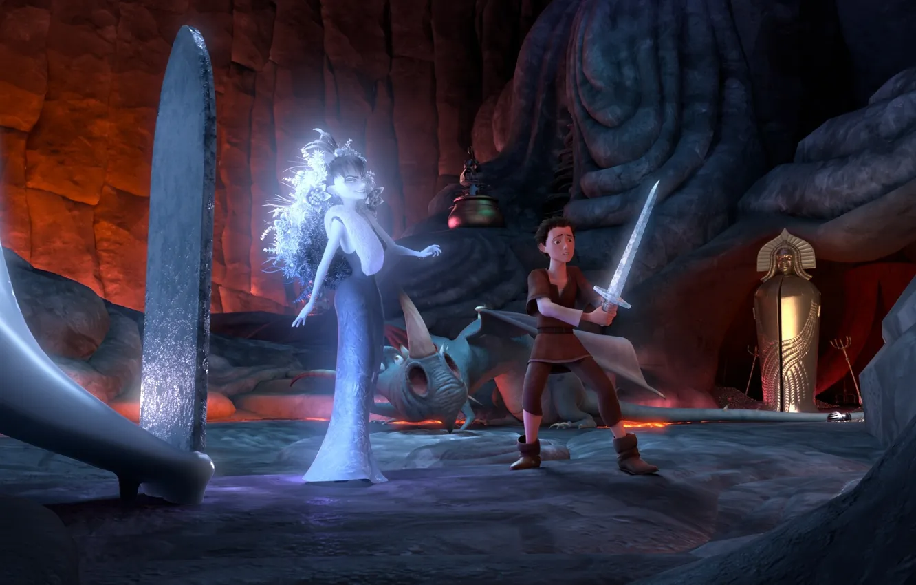 Photo wallpaper cartoon, sword, Prince, adventure, the witch, The 7th dwarf, The 7th dwarf