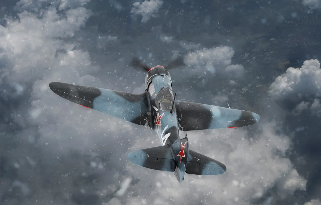 Photo wallpaper USSR, La 5FN, Frontline fighter, ASH-82FN, S.A. Lavochkin Design Bureau, Kirill Alekseevich Estigneev