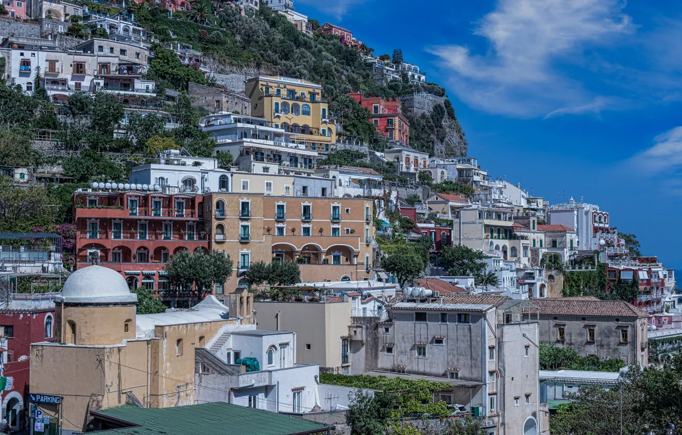 Photo wallpaper home, slope, Italy, Positano, Amalfi coast