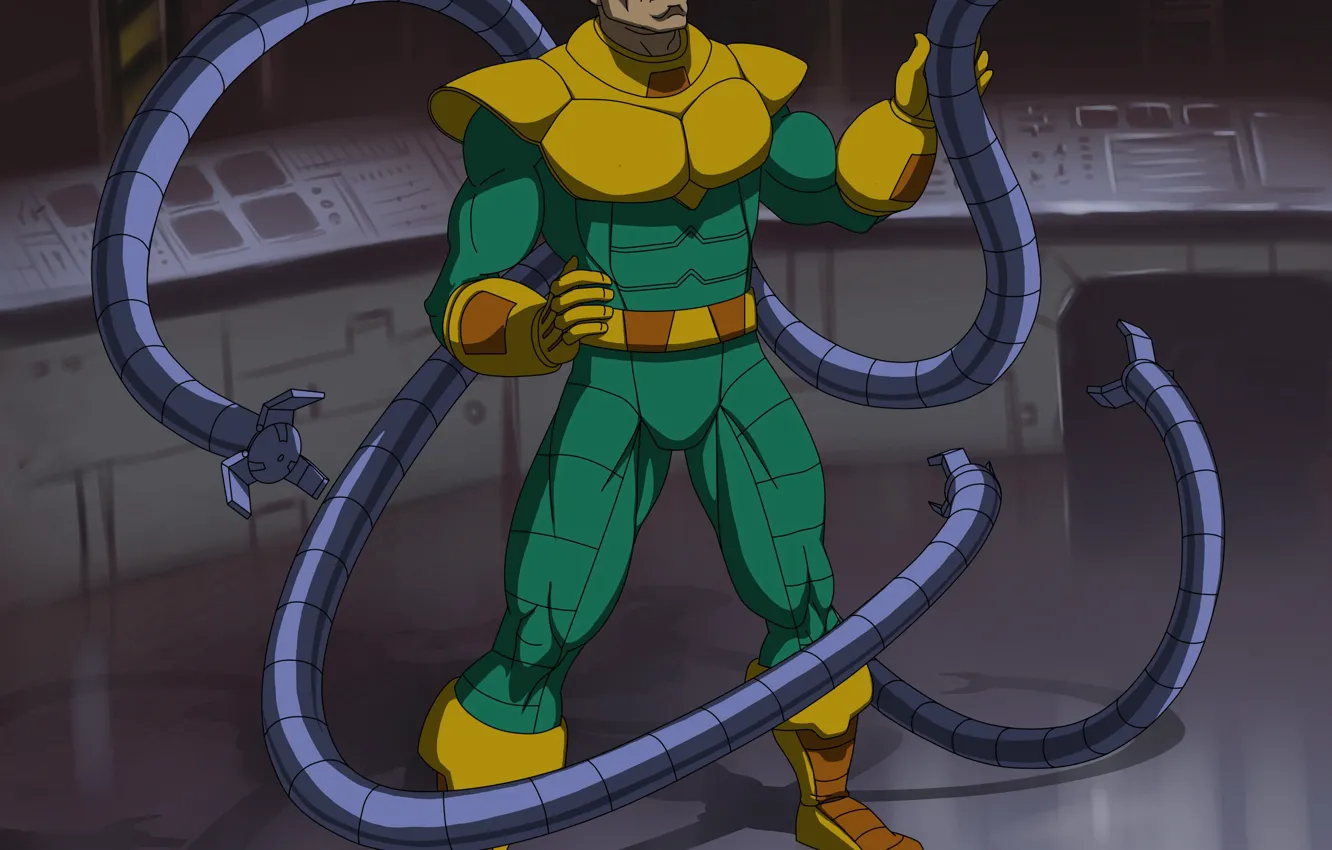 Photo wallpaper tentacles, laboratory, Otto Octavius, Doctor Octopus, Spider-Man The Animated Series