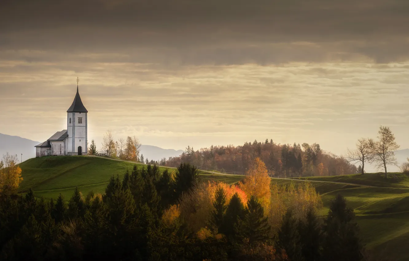 Photo wallpaper Slovenia, Jamnik, October Symphony