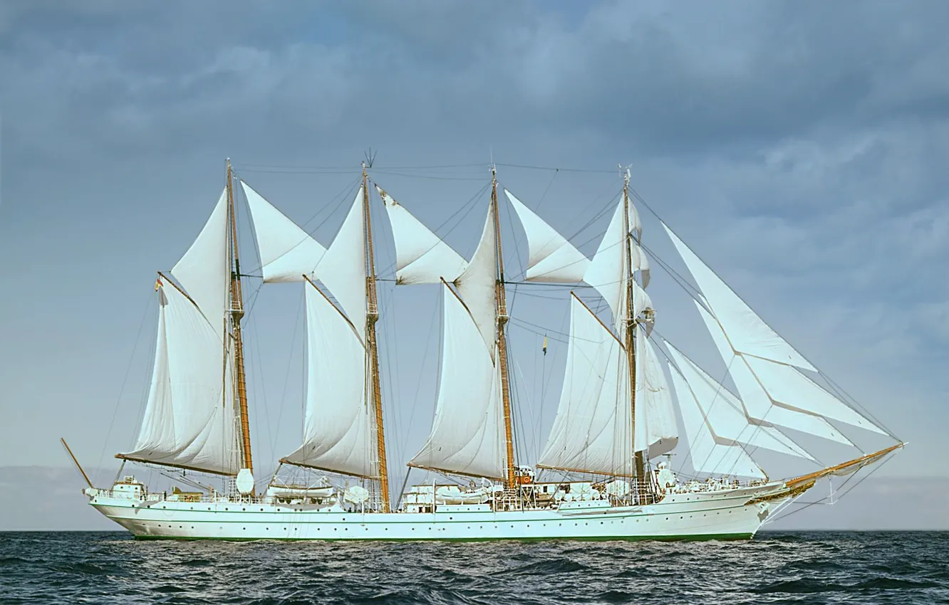 Photo wallpaper sea, the sky, romance, sailboat, the magic of sails