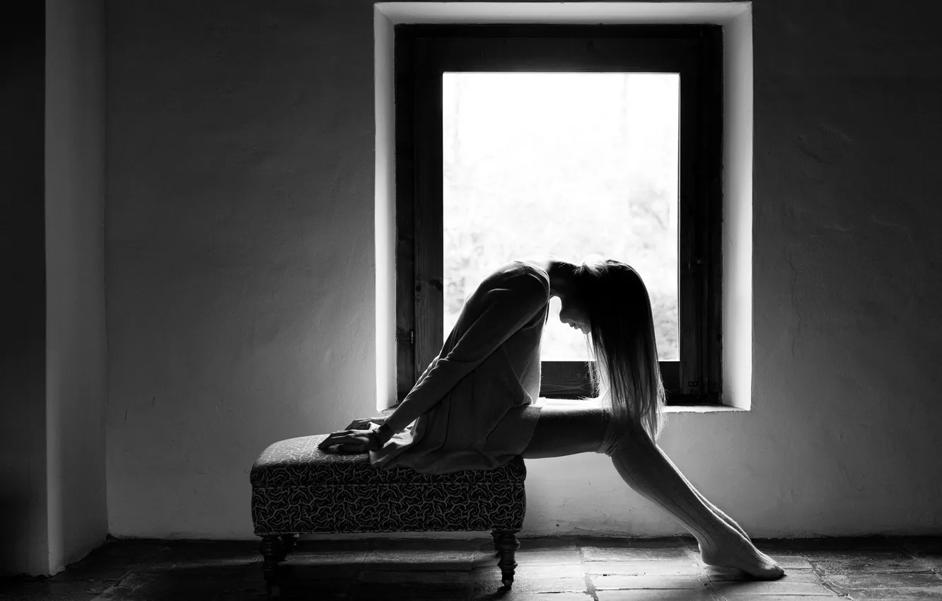 Photo wallpaper girl, pose, background