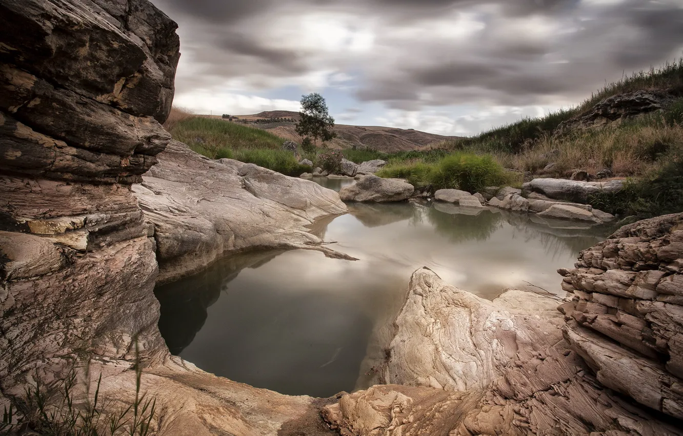 Photo wallpaper landscape, nature, rocks