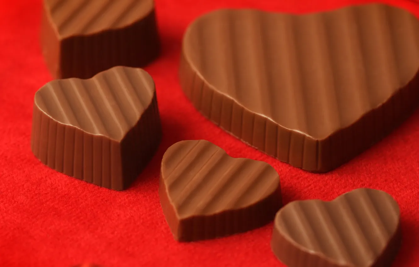 Photo wallpaper photo, heart, food, chocolate, candy, sweets