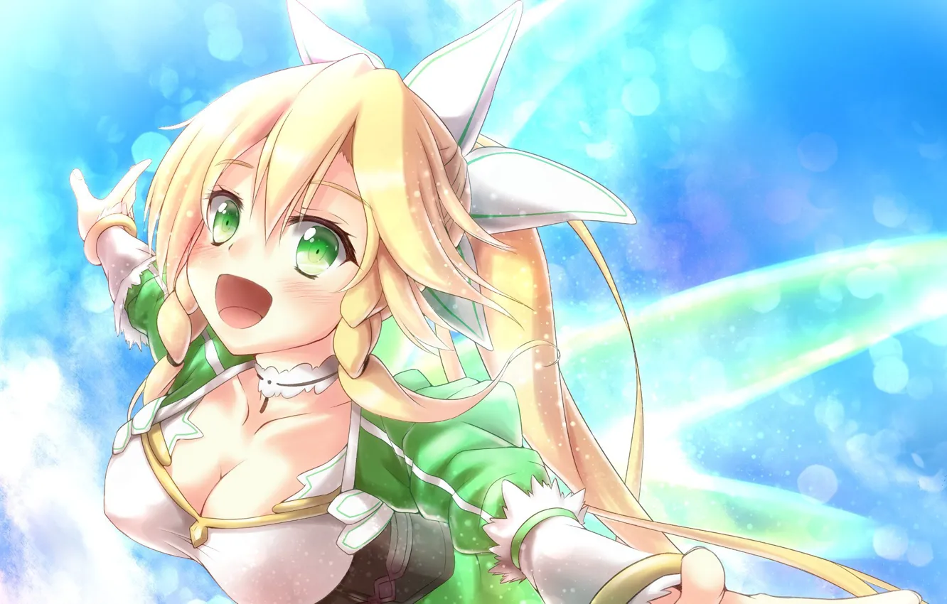 Photo wallpaper girl, game, anime, fairy, wings, manga, Happy, japanese
