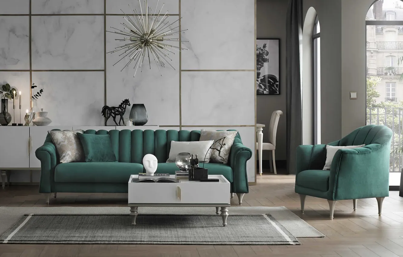 Photo wallpaper design, style, room, interior, living room