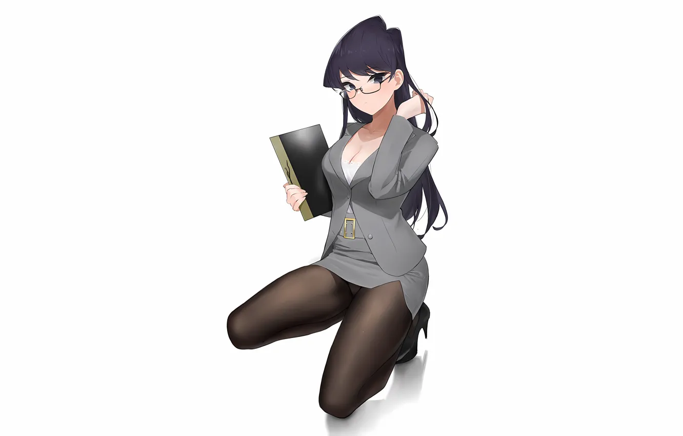 Photo wallpaper girl, sexy, lingerie, cleavage, panties, long hair, legs, boobs