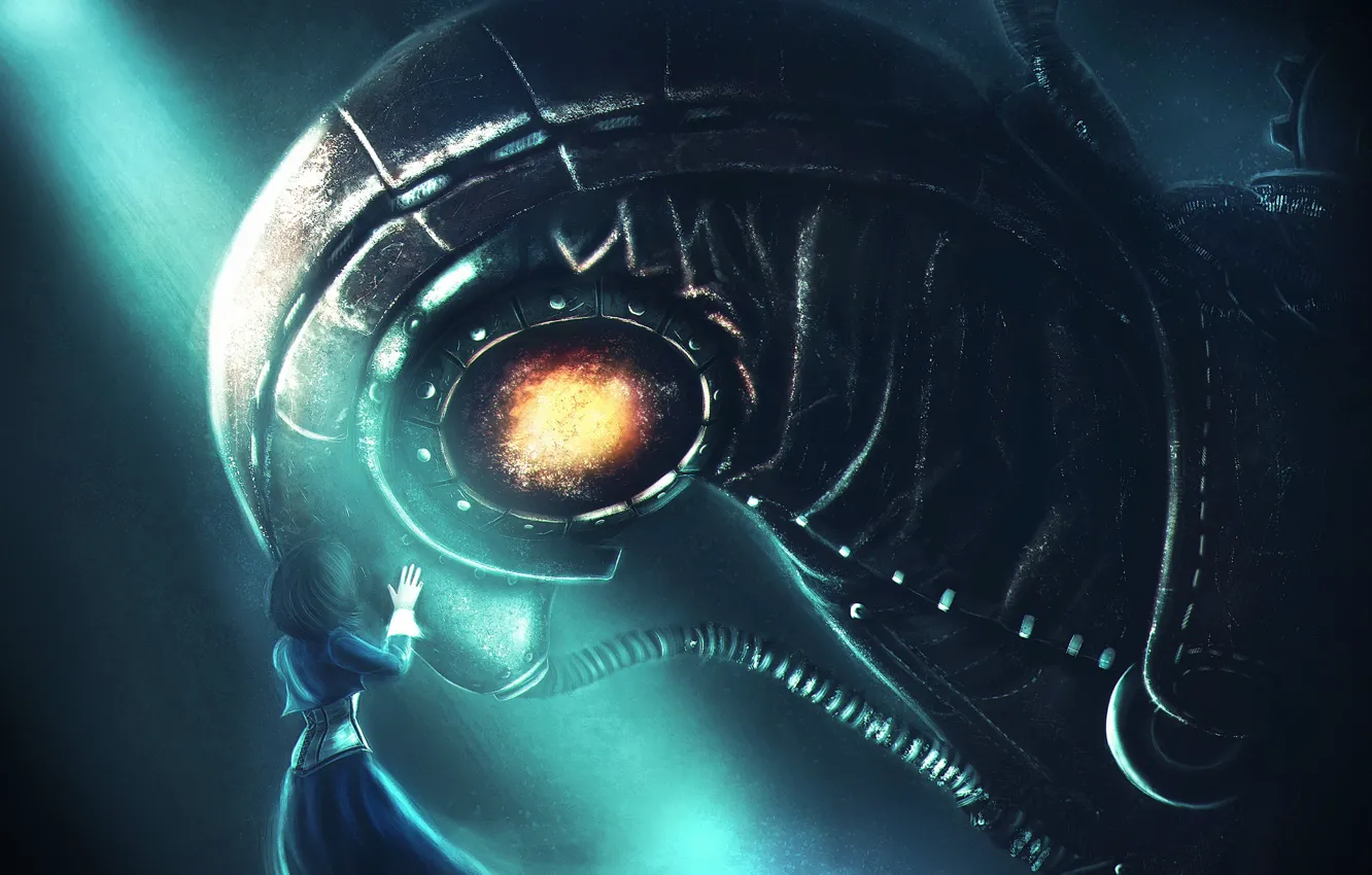 Photo wallpaper girl, art, bioshock, Infinite