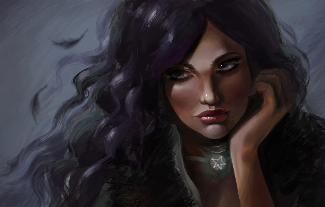 Photo wallpaper girl, art, The Witcher, Yennefer, Yennifer