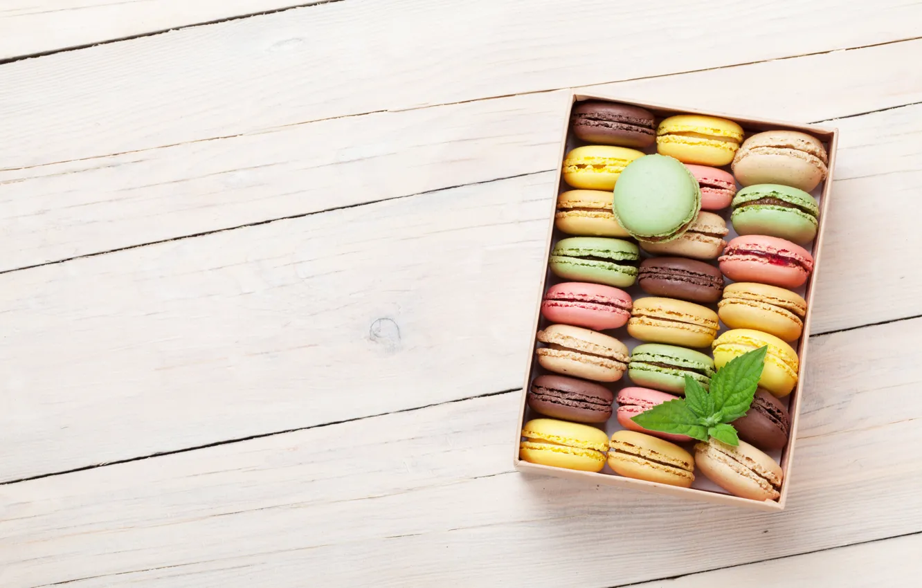 Photo wallpaper box, cookies, color, almond, Evgeny Karandaev