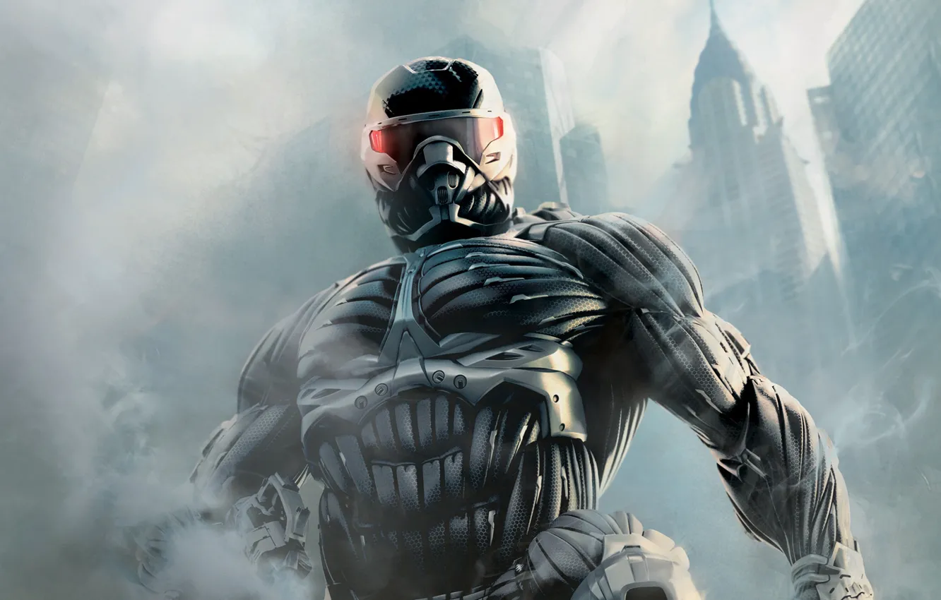 Photo wallpaper the city, smoke, Crysis 2, Crisis, Crytek
