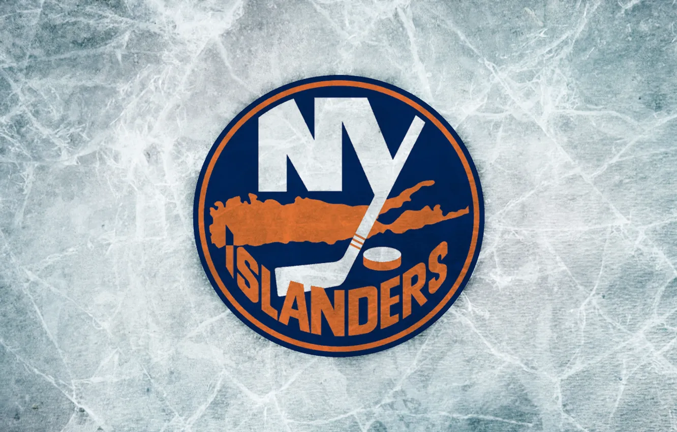 Photo wallpaper ice, New York, emblem, NHL, NHL, New York Islanders, hockey club, New York Islanders
