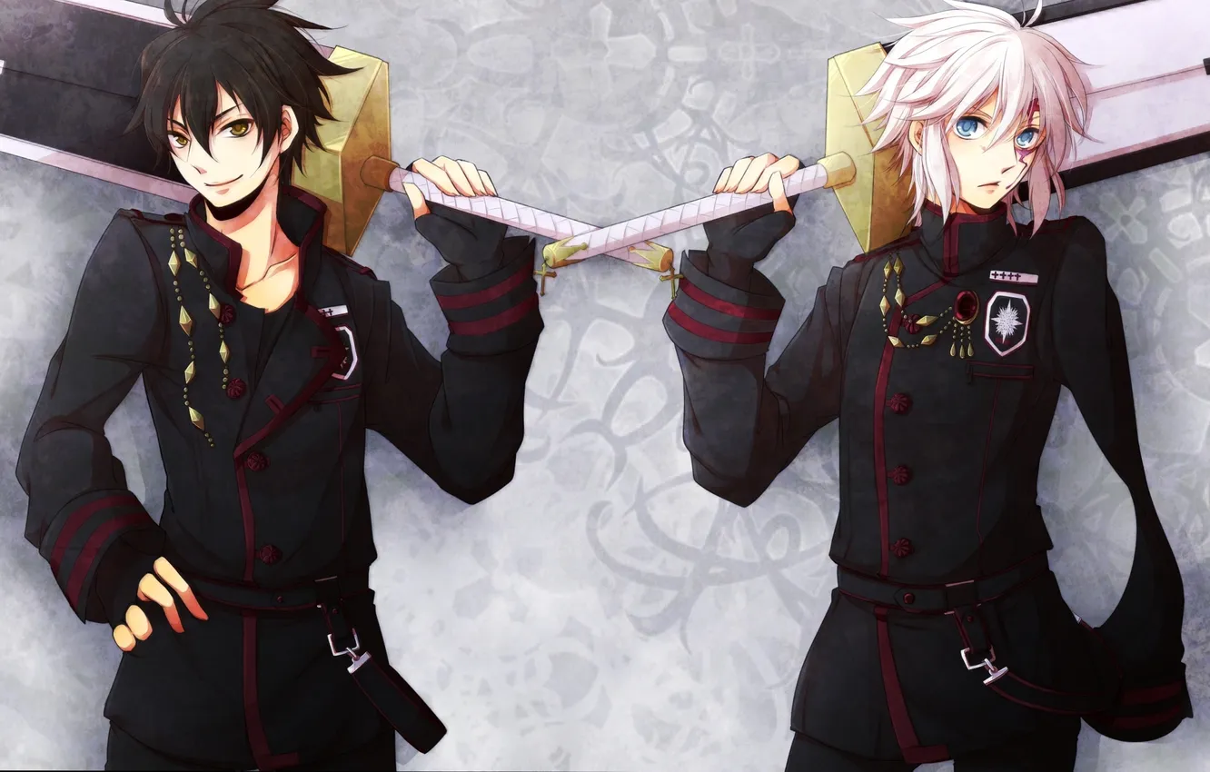 Photo wallpaper look, smile, weapons, guys, d.gray-man, art, all walker, confusion