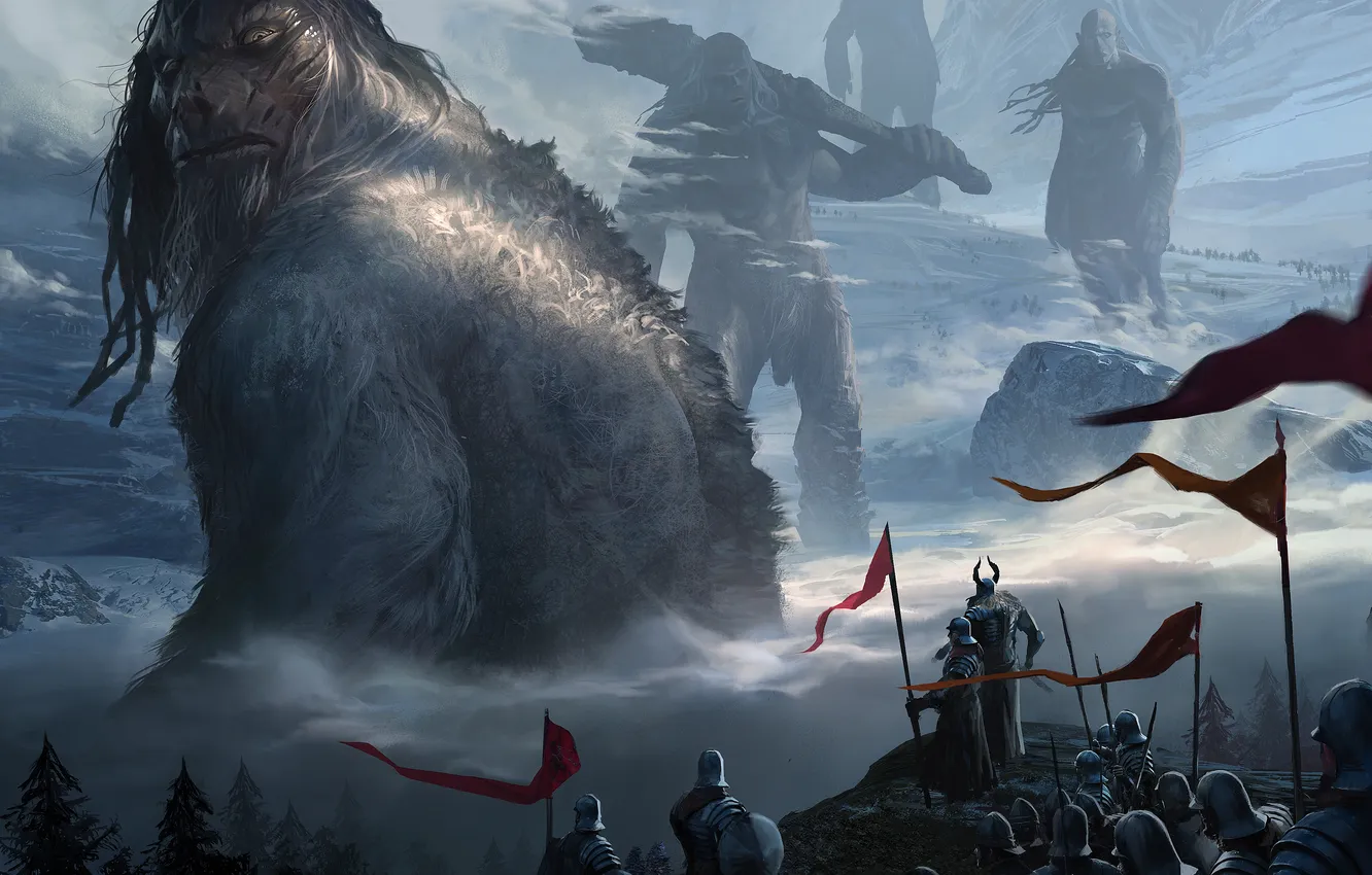 Photo wallpaper army, giant, art, Titan