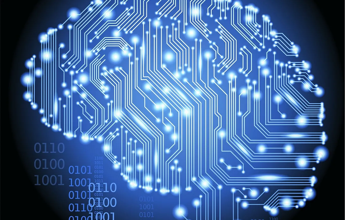 Photo wallpaper fee, technology, brain, hi-tech