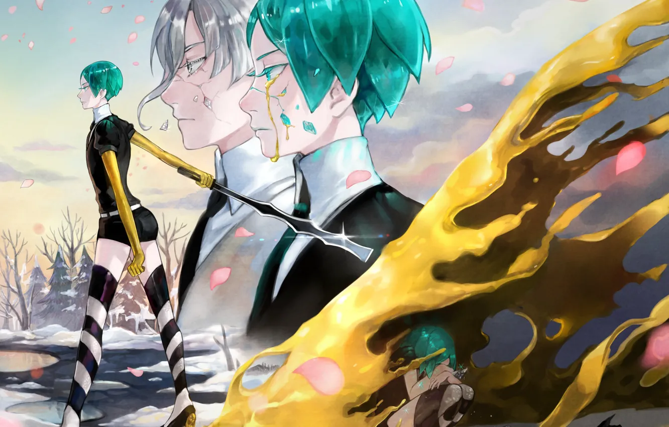 Photo wallpaper girl, Country Gems, Houseki no kuni