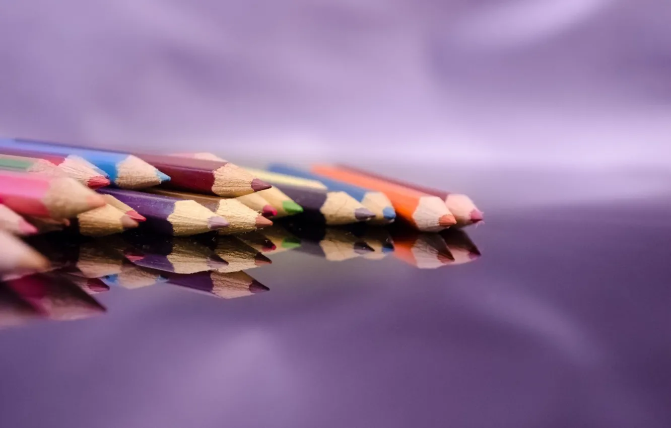 Photo wallpaper background, colored, pencils