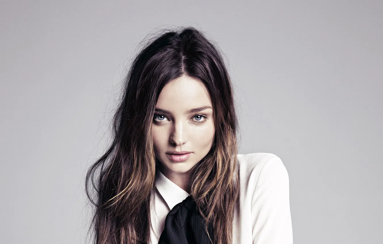 Photo wallpaper look, girl, background, hair, blouse, Miranda Kerr, Miranda Kerr