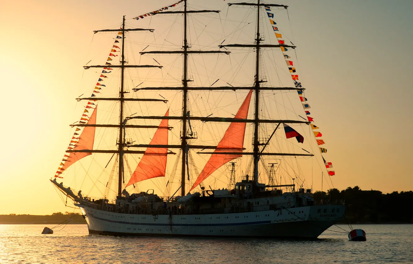 Photo wallpaper sailboat, Bay, Hersonissos