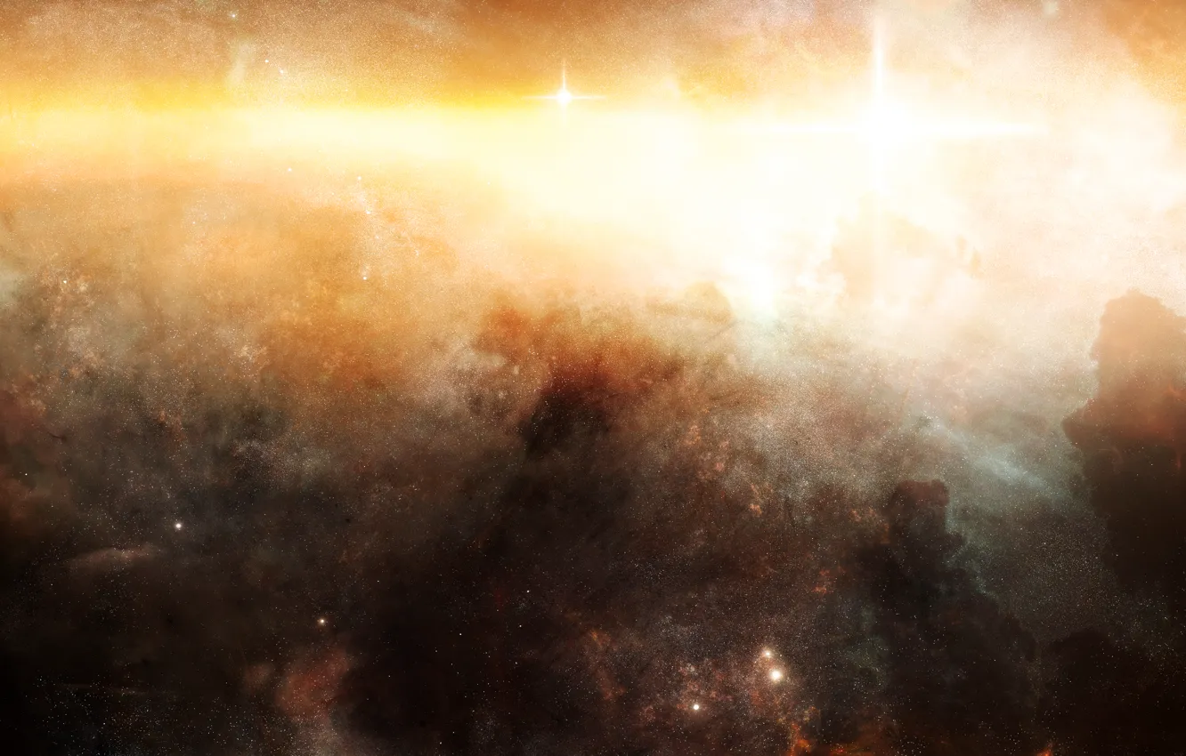 Photo wallpaper light, nebula, star cluster, interstellar gas
