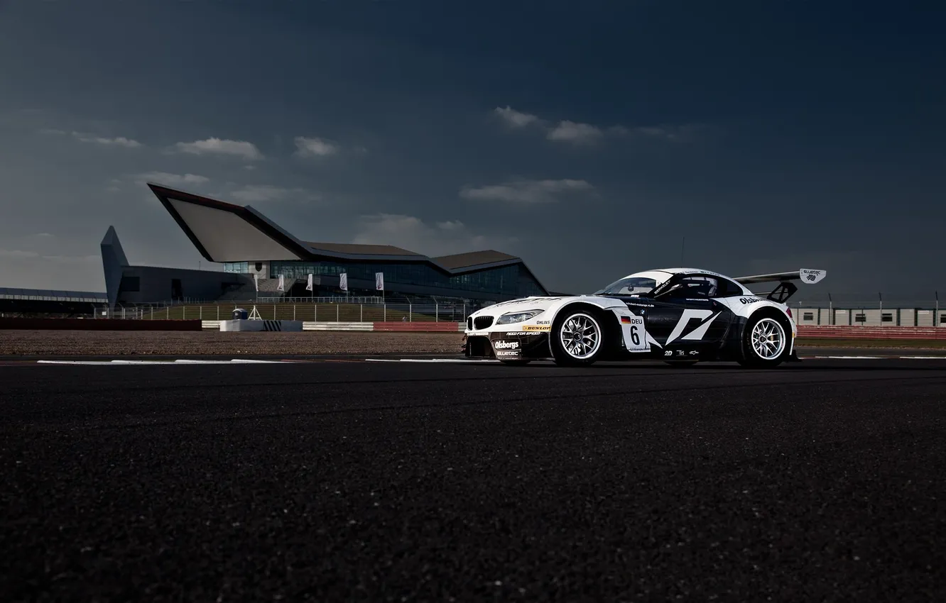 Photo wallpaper bmw, track, gt3, nfs team, silverstone