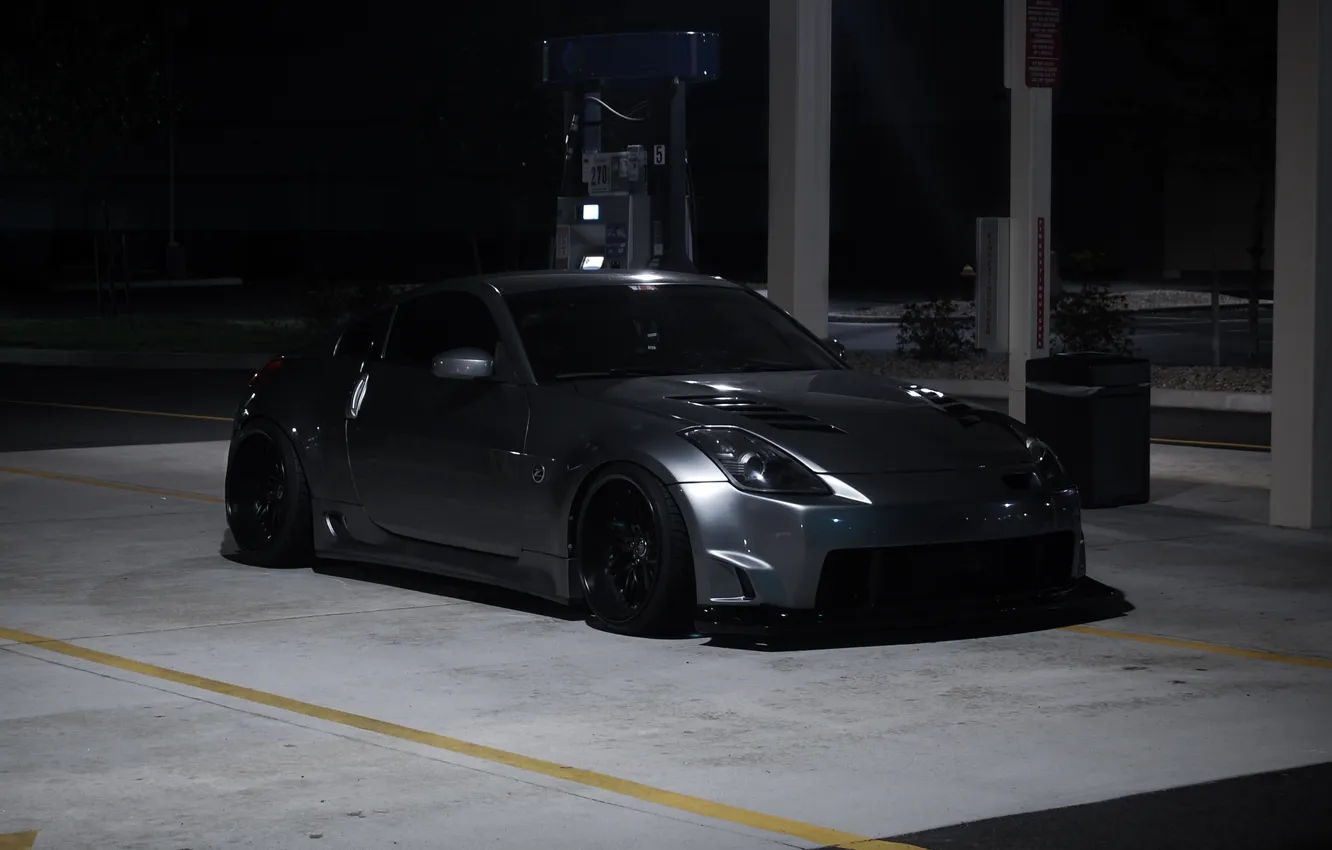 Photo wallpaper road, dark, Nissan, 350z, VIP, sexy&350z