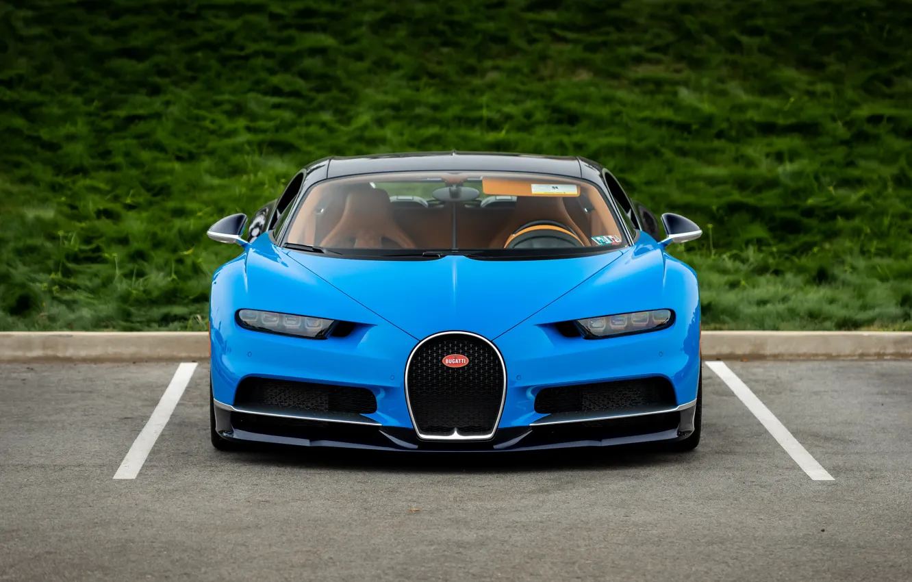 Photo wallpaper Bugatti, Blue, Face, VAG, Chiron