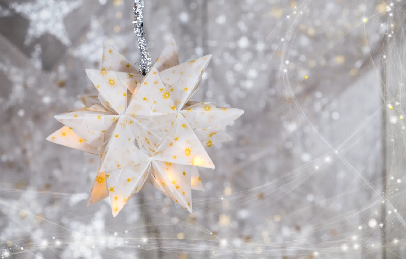 Photo wallpaper winter, crystal, background, holiday, Shine, Christmas, New year, Christmas decorations