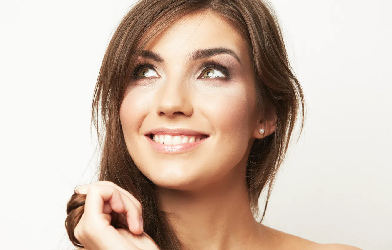 Photo wallpaper girl, smile, beautiful