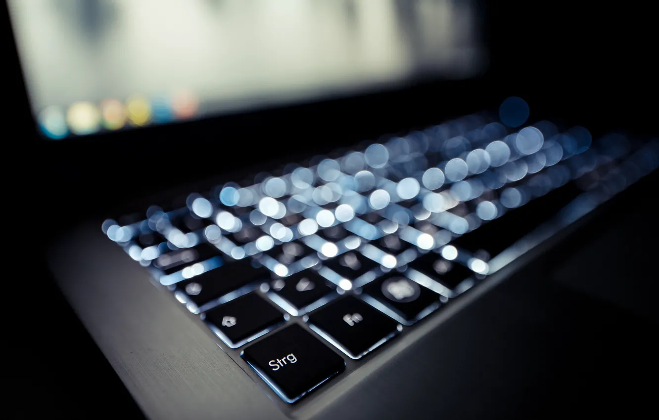 Photo wallpaper apple, light, Silver, keyboard, Mac Book, Cupertino