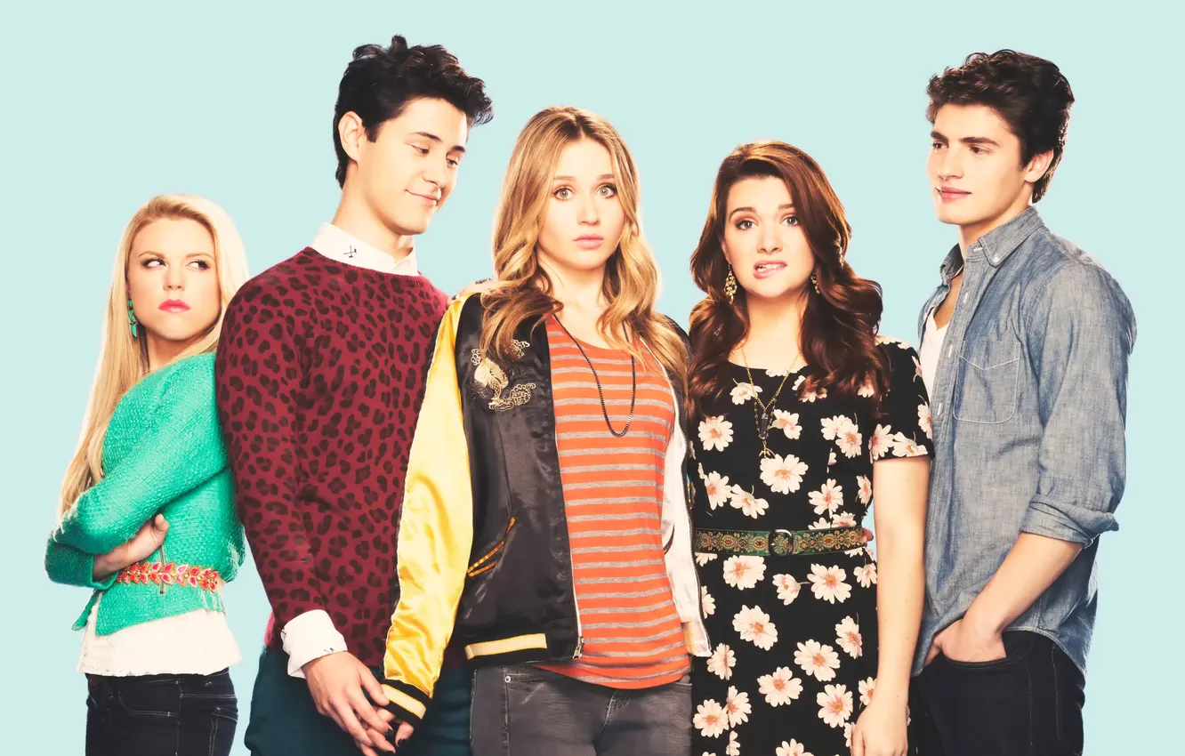 Photo wallpaper Comedy, Katie Stevens, Bailey Buntain, Falsification, Faking It, Rita Volk