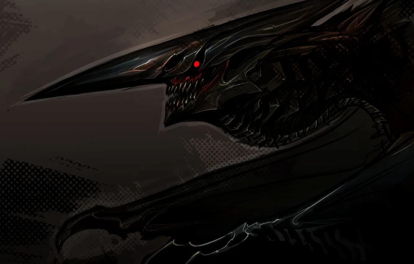 Photo wallpaper darkness, monster, claws, grin, art, Skew