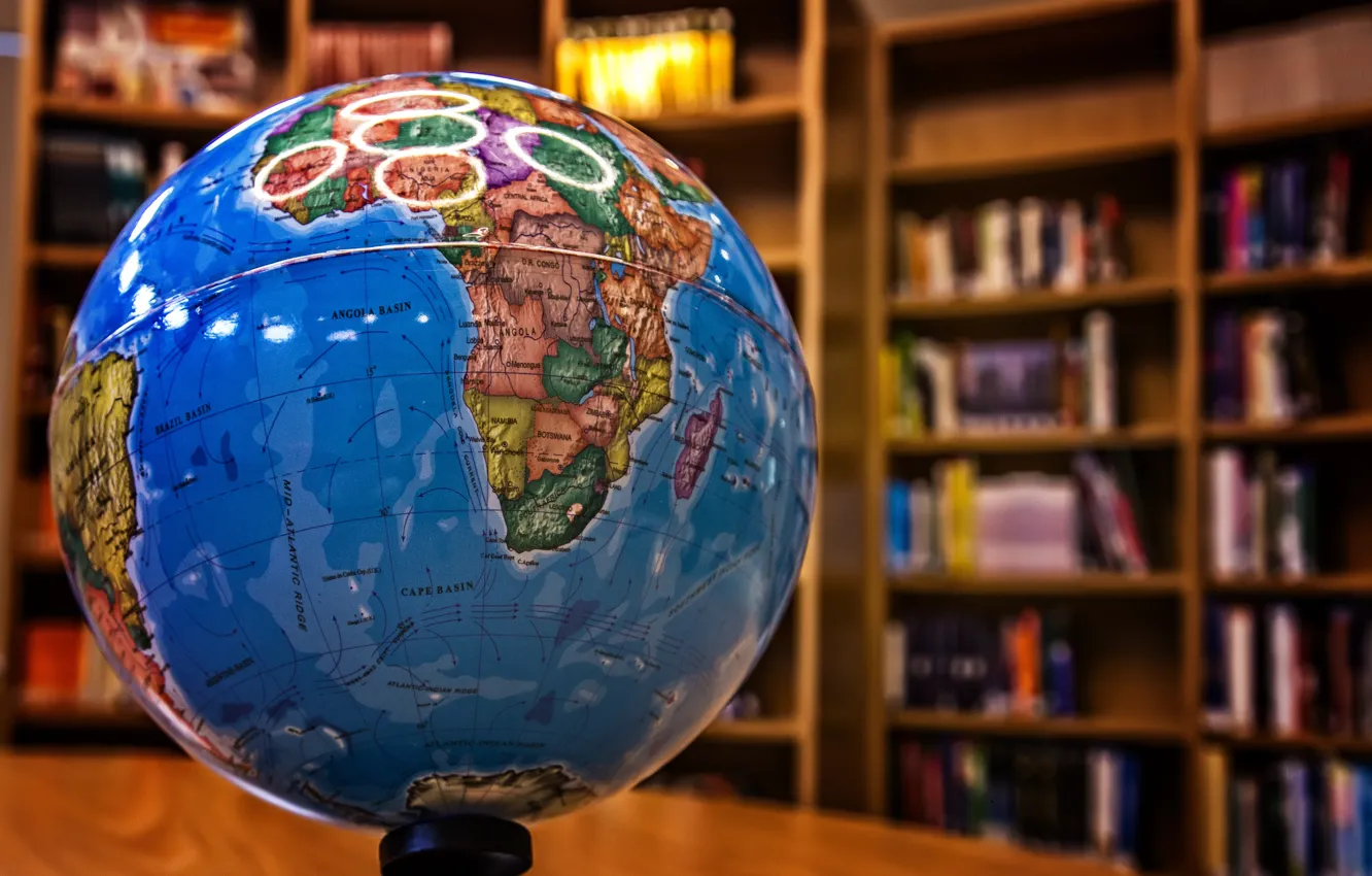 Photo wallpaper ocean, planet earth, Africa, globe, Study, Kide fotoart