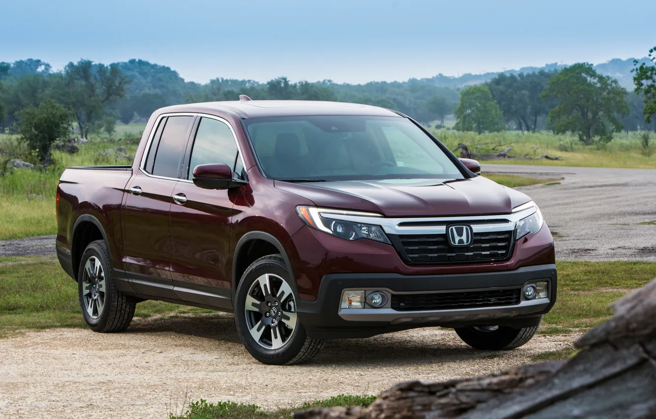 Photo wallpaper Honda, roadside, pickup, Ridgeline, 2019