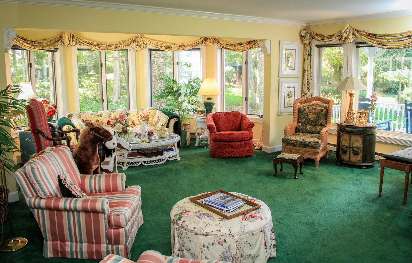 Photo wallpaper design, comfort, style, room, interior, light, living room