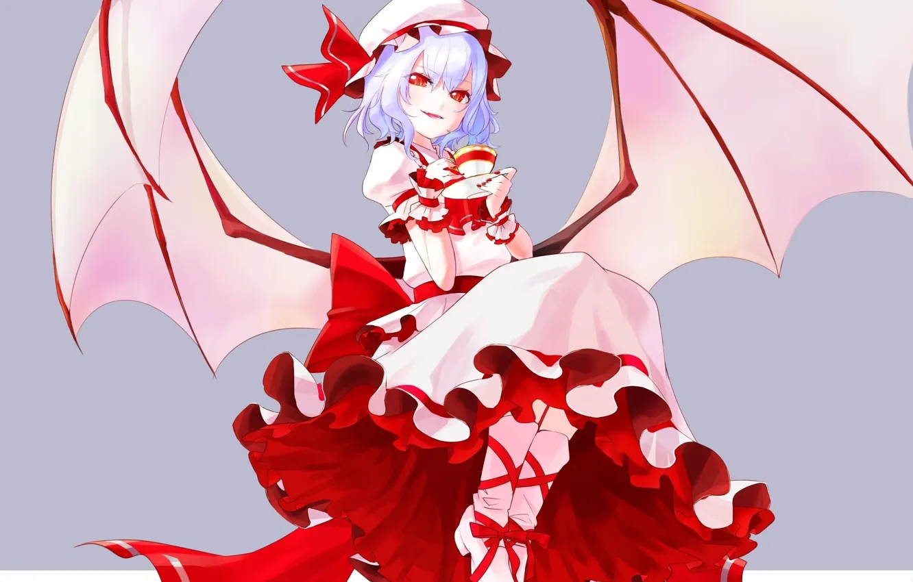 Photo wallpaper look, girl, background, the demon, Touhou