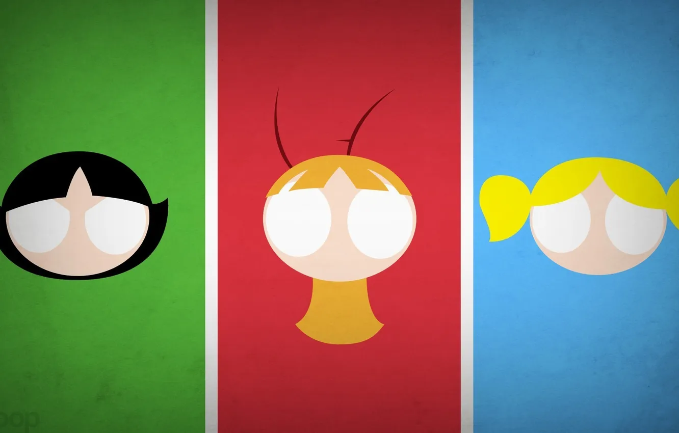 Photo wallpaper minimalism, blo0p, Powerpuff Girls