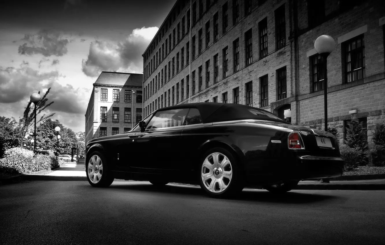 Photo wallpaper the city, Rolls-Royce, black