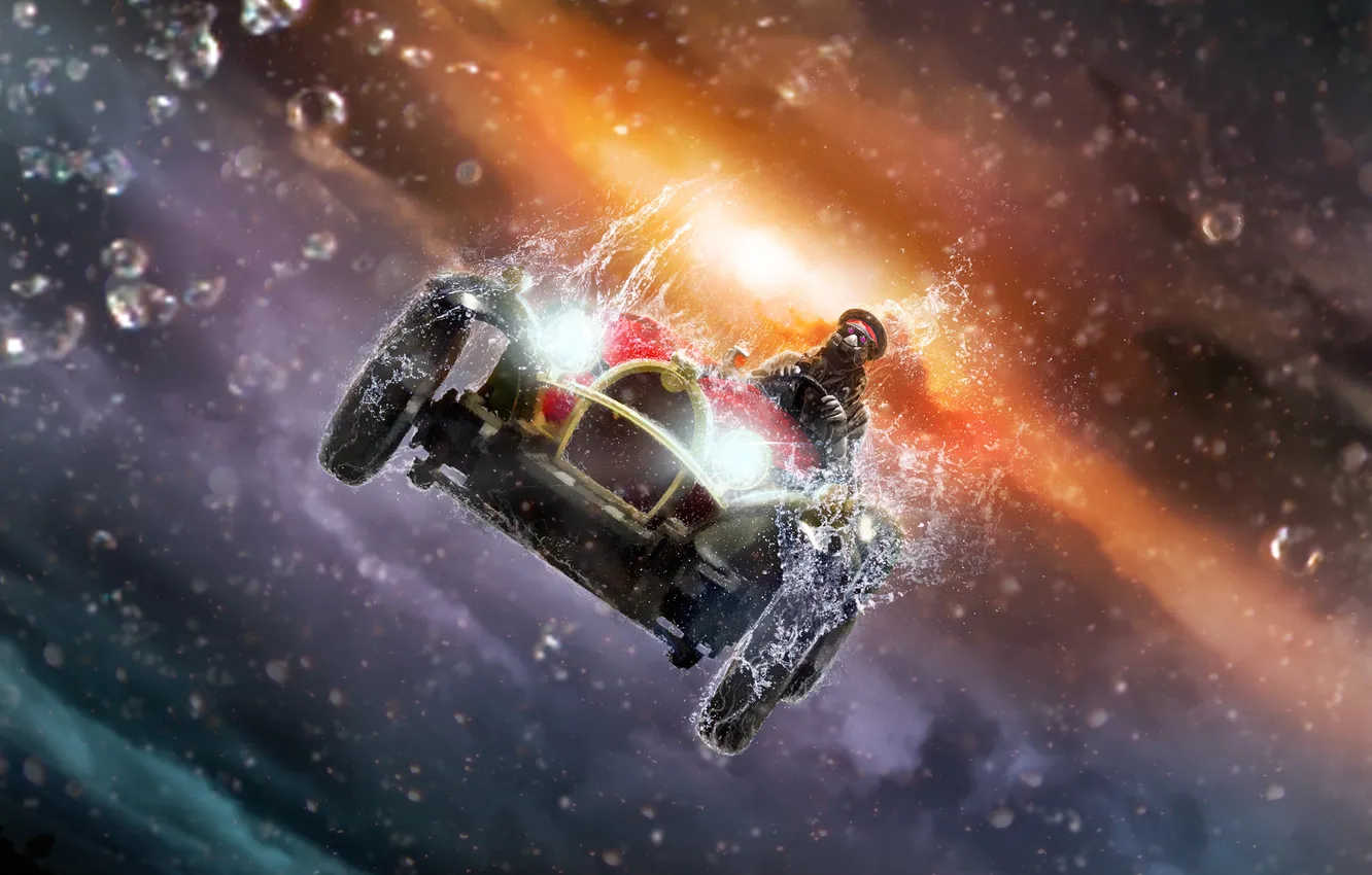 Photo wallpaper machine, the sky, rain, car, alexiuss, zee captain, Sky highway