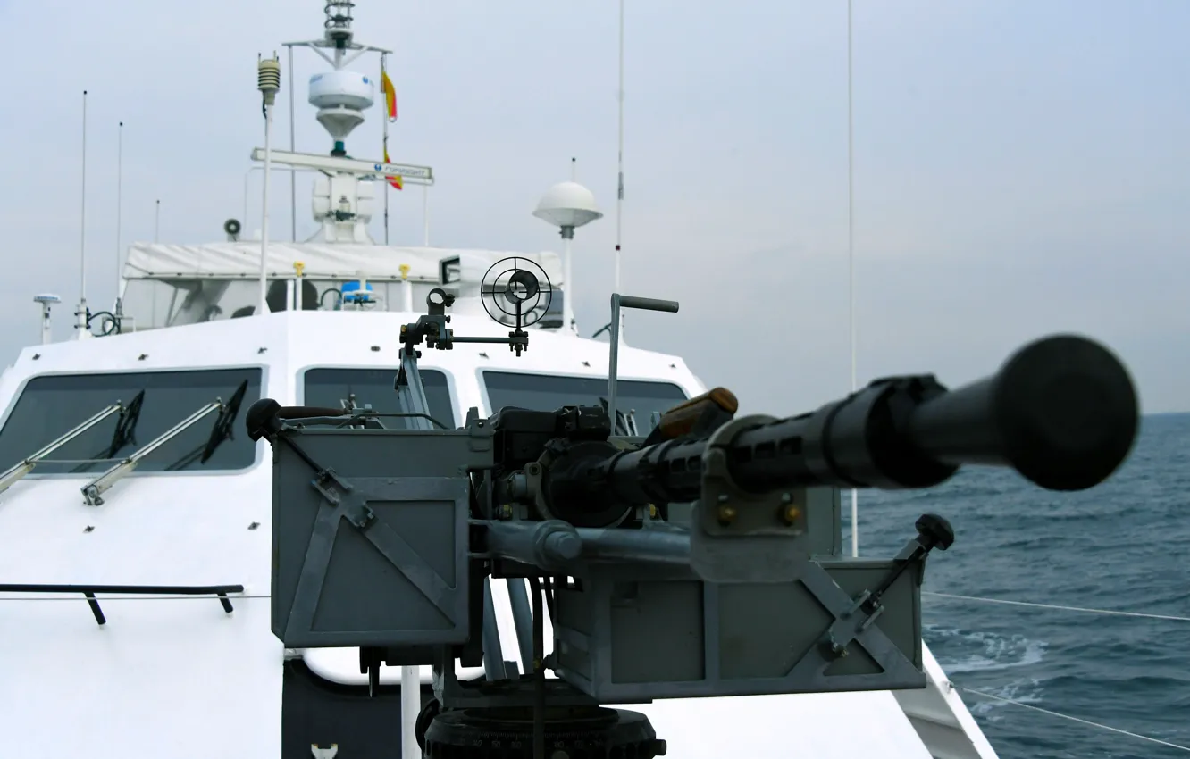 Photo wallpaper boat, security, coast