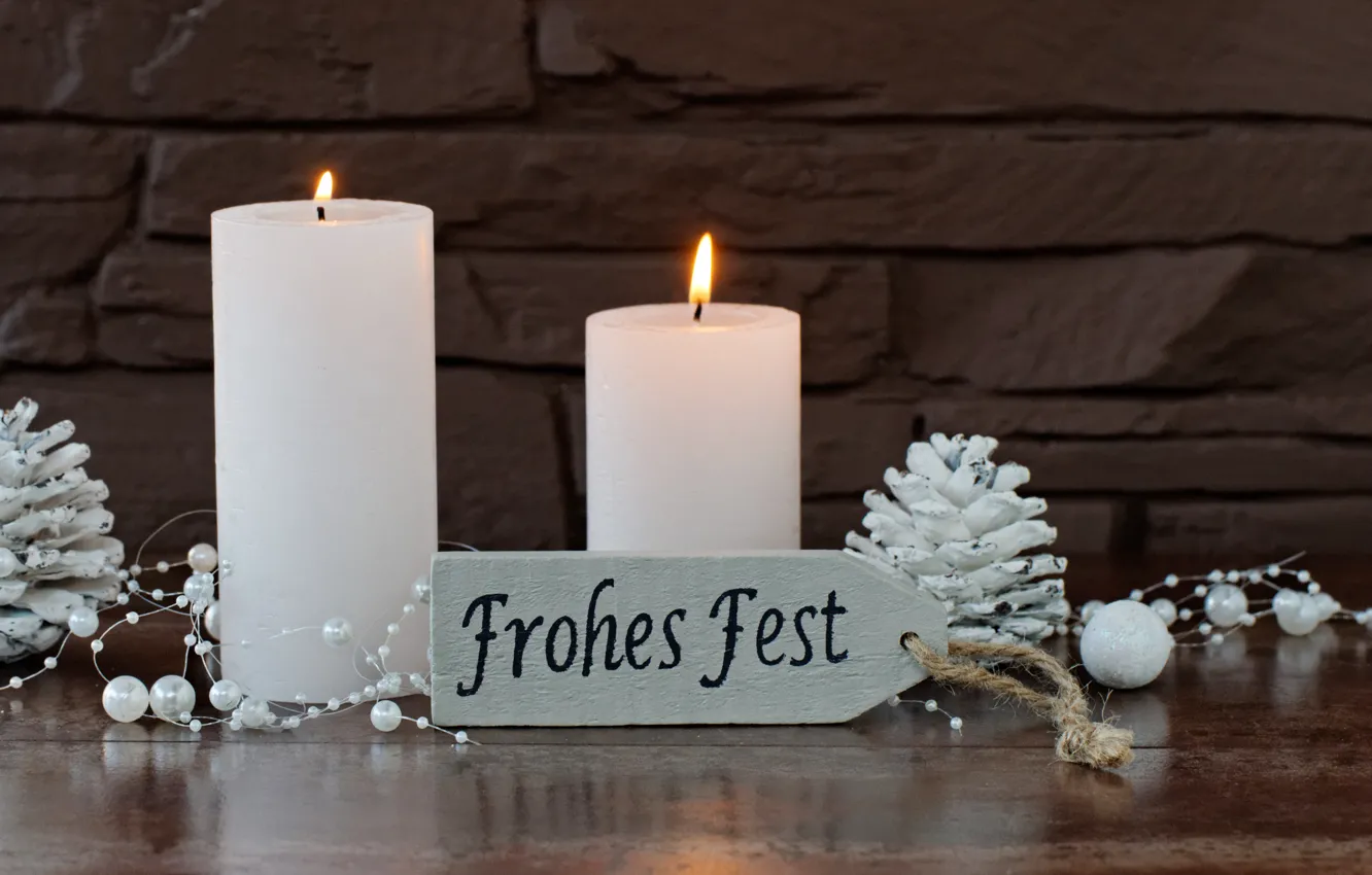 Photo wallpaper new year, candles, Christmas, merry christmas, Xmas, decoration, holiday celebration