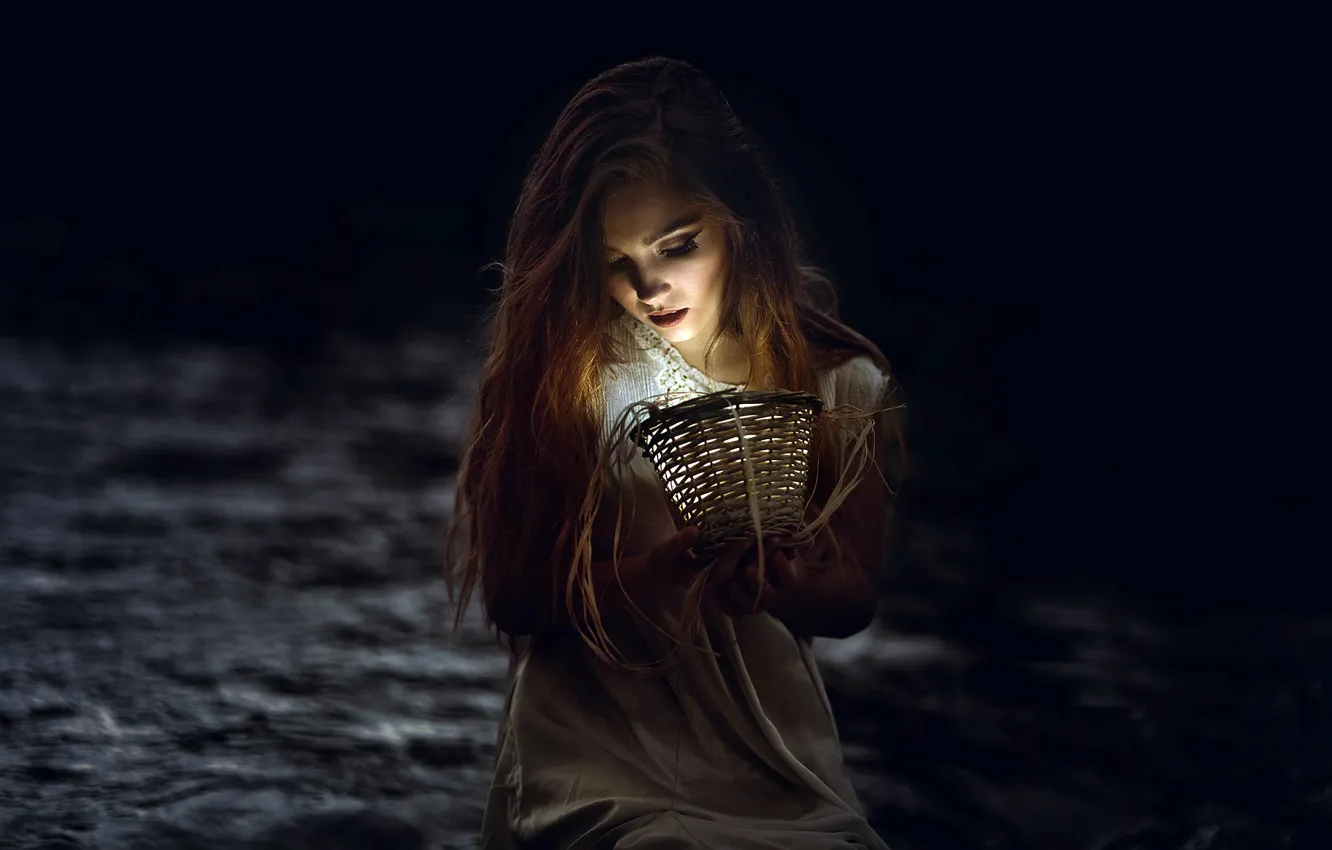 Photo wallpaper girl, light, Laulights