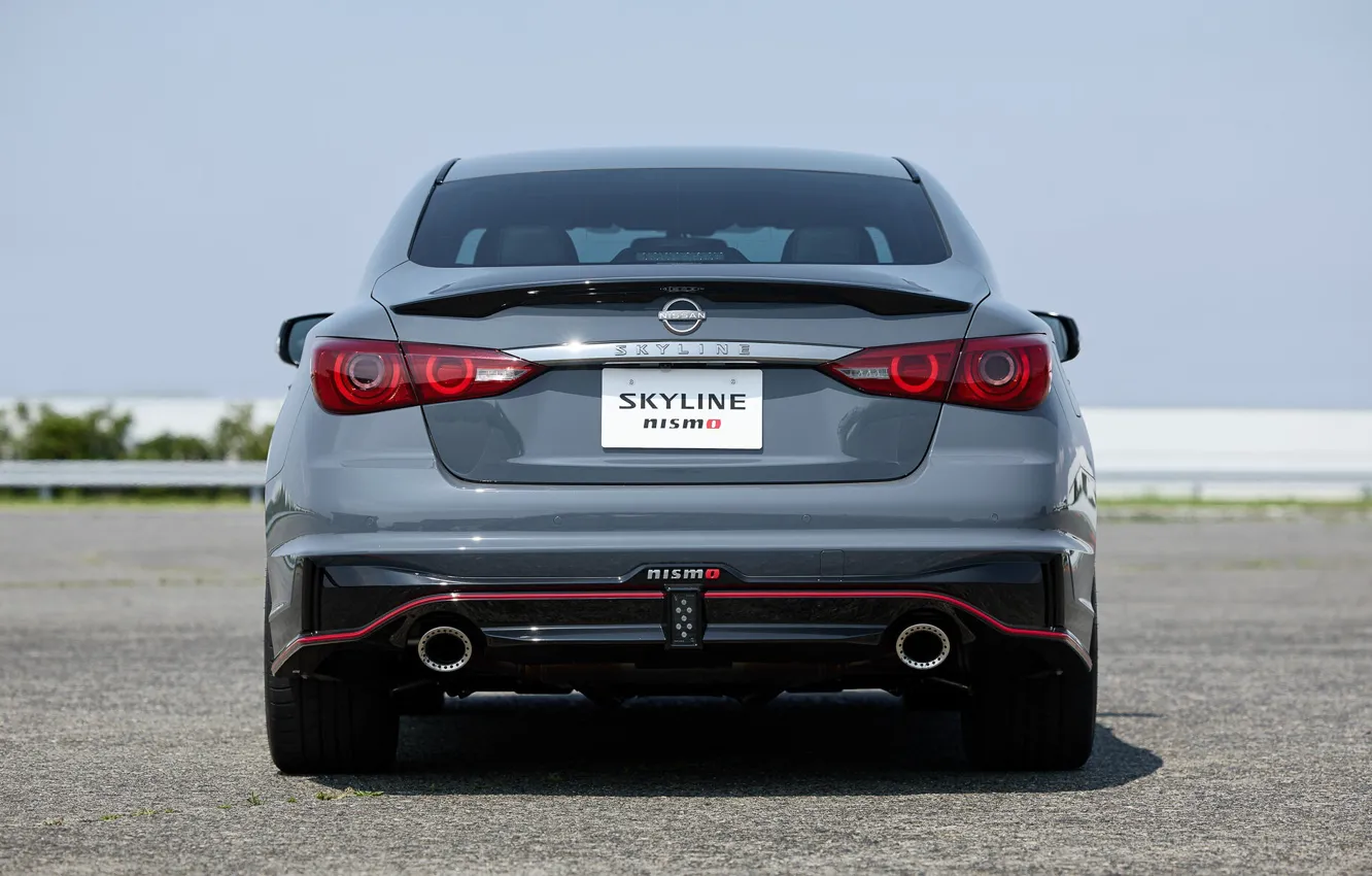 Photo wallpaper Nissan, Nissan, rear view, Skyline, Skyline, NISMO, sports car, NISMO