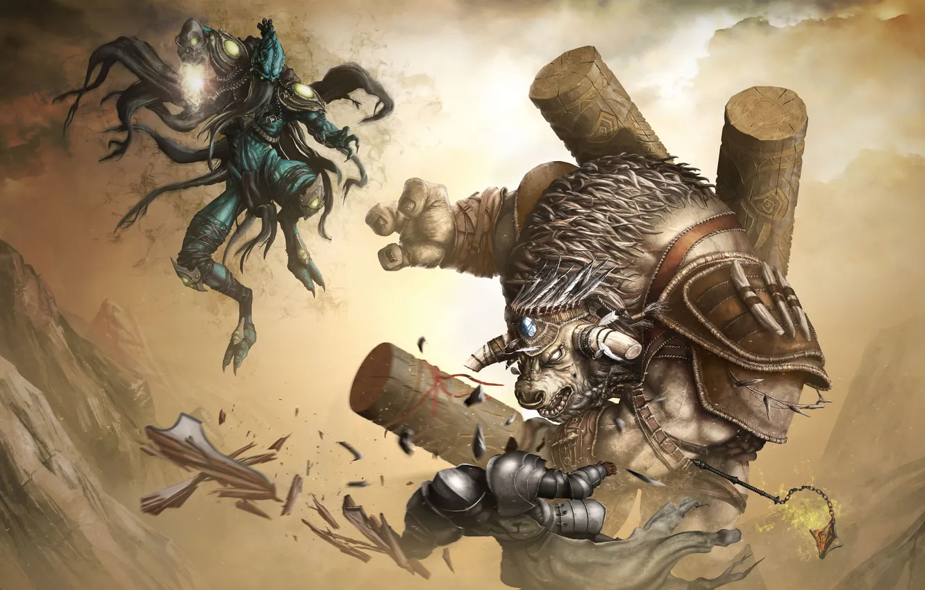 Photo wallpaper starcraft, diablo, warcraft, Zeratul, Crusader, Heroes of the Storm, bloodhoof, Cairne Bloodhoof