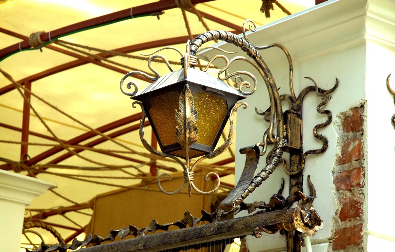Photo wallpaper PATTERNS, IRON, LANTERN, FORGING