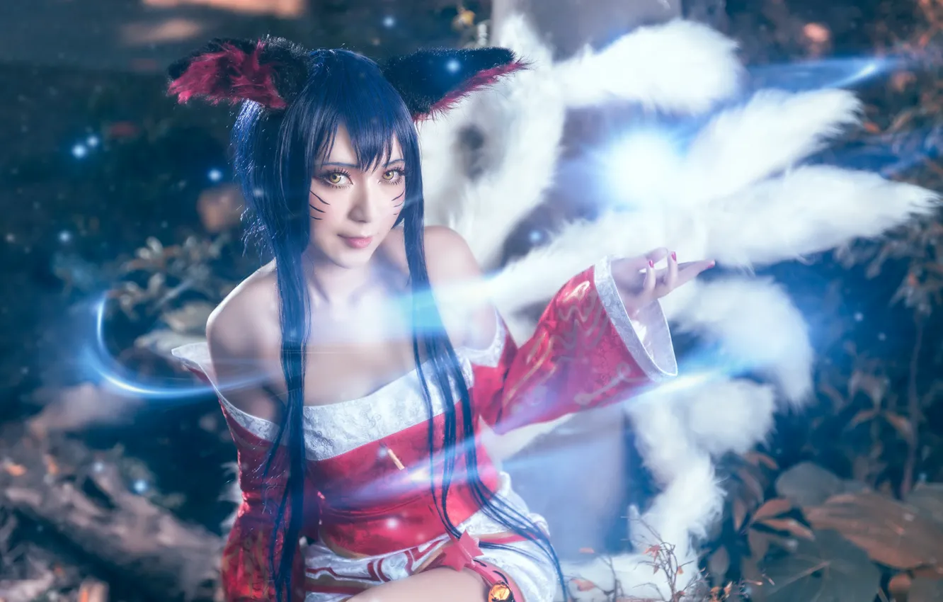Photo wallpaper girl, magic, costume, Asian